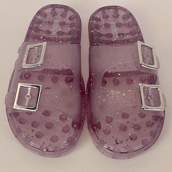 Melissa Jelly Glitter Sandals In Lilac Purple Size 6 - Picture 3 of 8